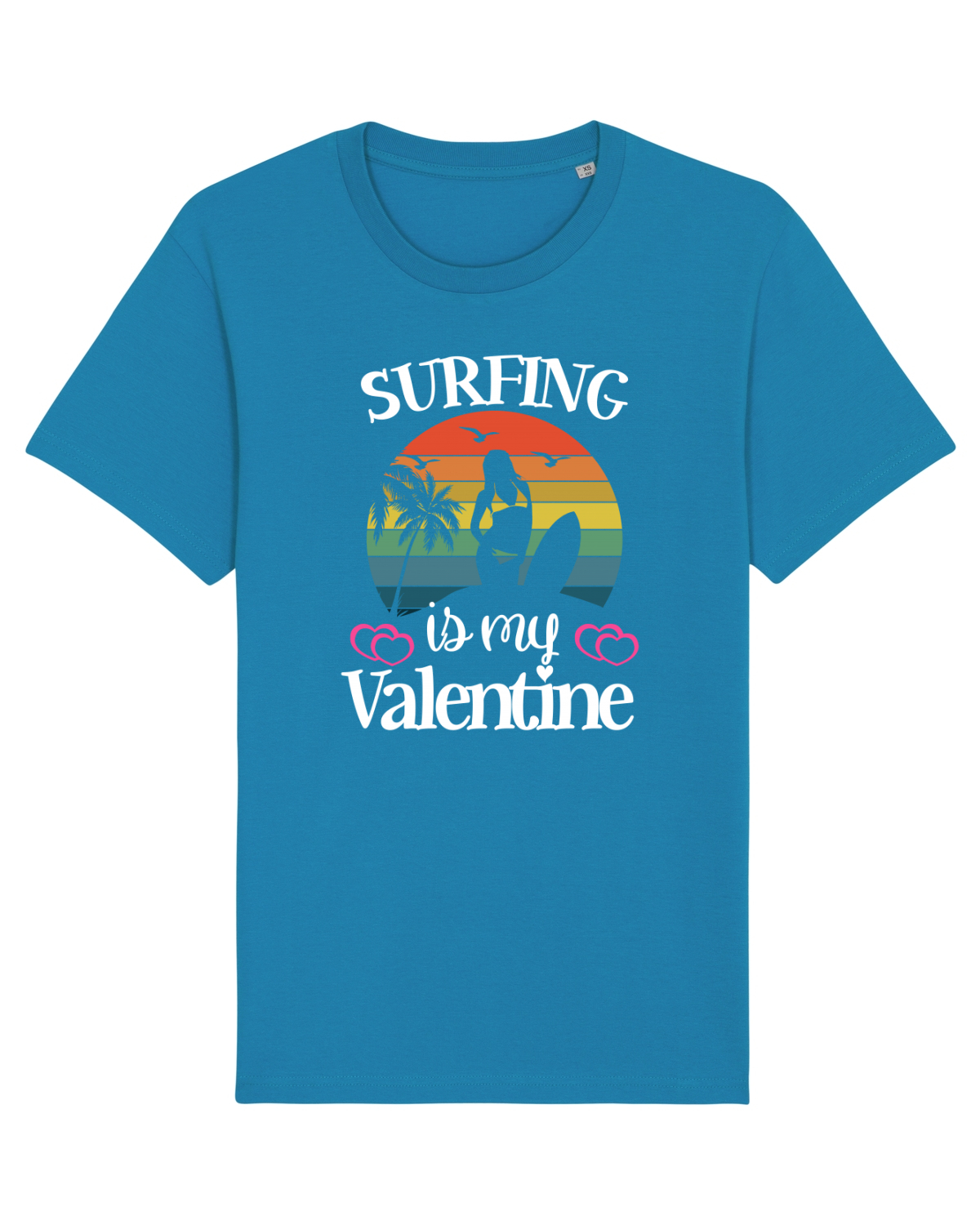 Tricou mânecă scurtă Unisex Rocker Azur