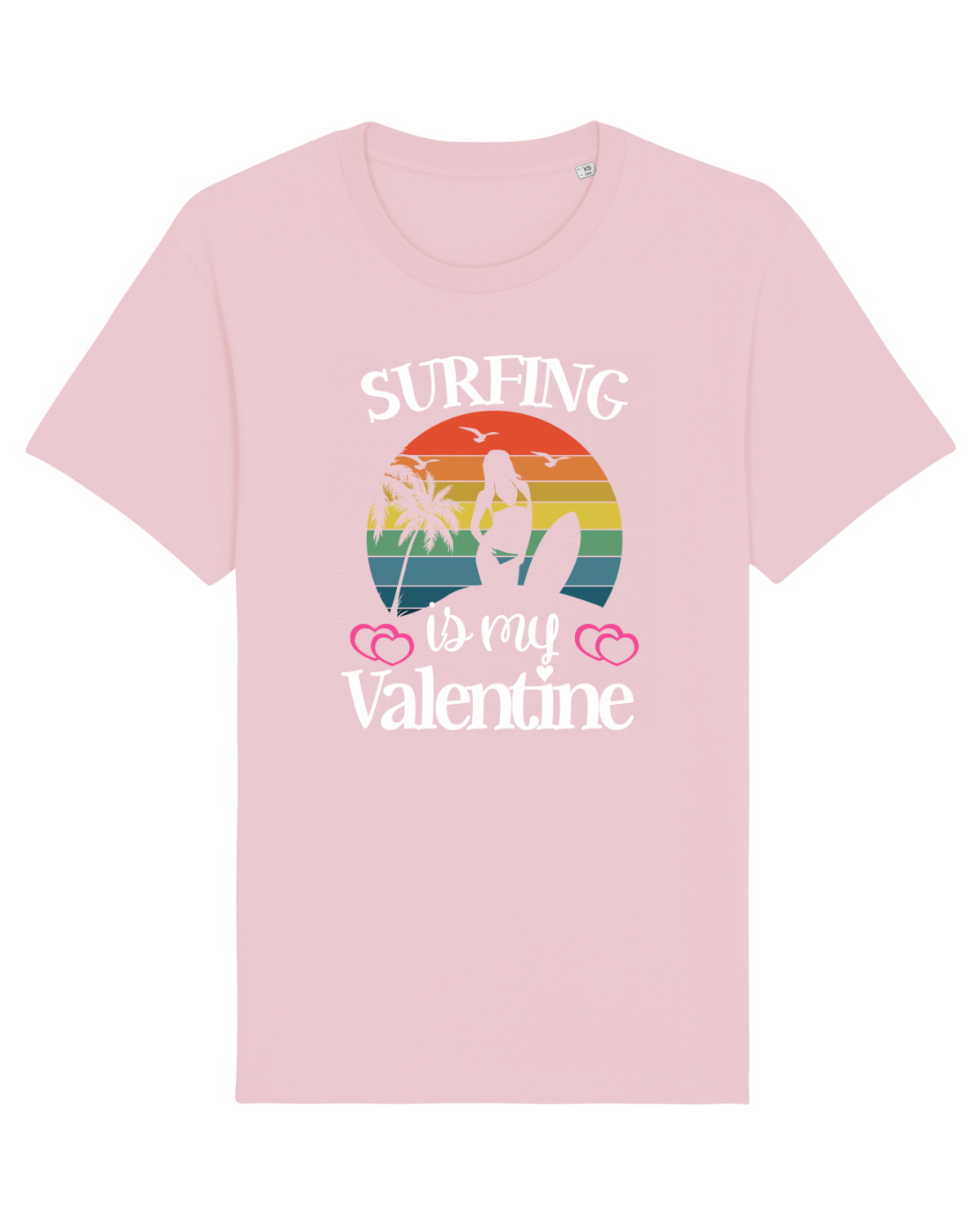 Tricou mânecă scurtă Unisex Rocker Cotton Pink