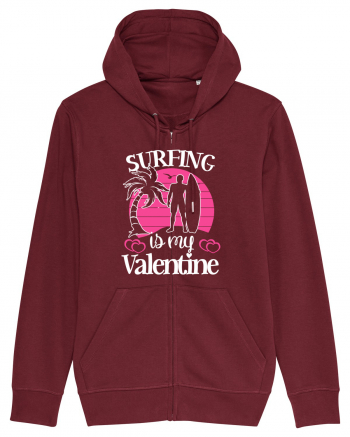 Surfing Is My Valentine Burgundy