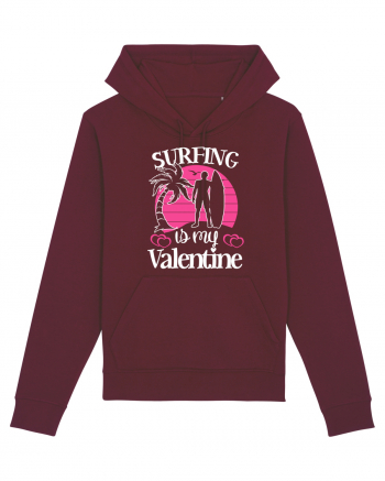 Surfing Is My Valentine Burgundy