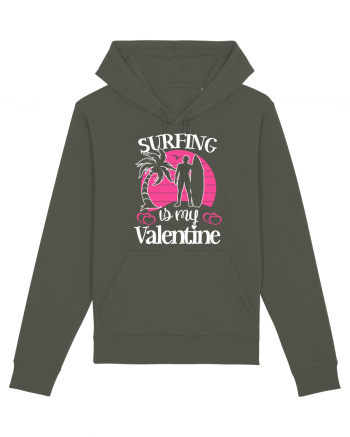 Surfing Is My Valentine Khaki