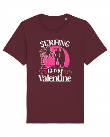 Surfing Is My Valentine Burgundy