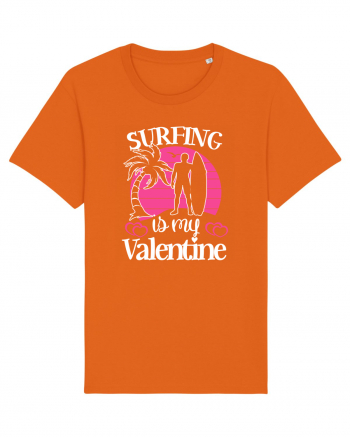 Surfing Is My Valentine Bright Orange