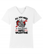 All You Need Is Love Forever Tricou mânecă scurtă guler V Bărbat Presenter