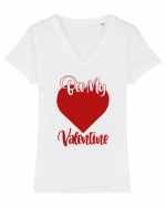 Be My Valentine / pentru cupluri Tricou mânecă scurtă guler V Damă Evoker