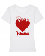 Be My Valentine / pentru cupluri Tricou mânecă scurtă guler larg fitted Damă Expresser