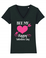 Be My Valentine / pentru cupluri Tricou mânecă scurtă guler V Damă Evoker