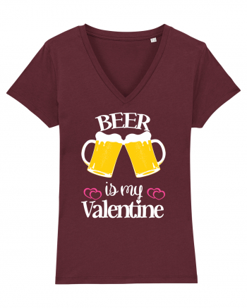 Beer Is My Valentine Burgundy