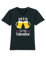 Beer Is My Valentine Tricou mânecă scurtă guler V Bărbat Presenter