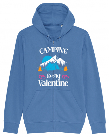 Camping Is My Valentine Bright Blue