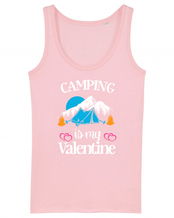 Camping Is My Valentine Cotton Pink