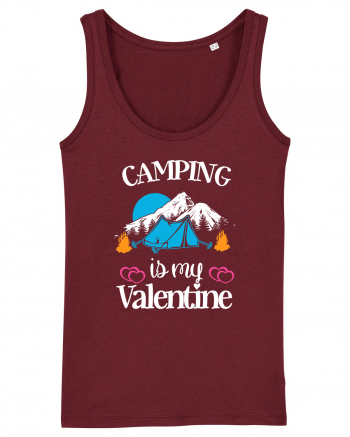 Camping Is My Valentine Burgundy