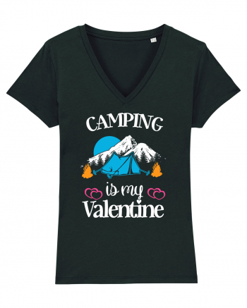 Camping Is My Valentine Black