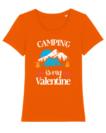 Camping Is My Valentine Bright Orange