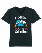 Camping Is My Valentine Tricou mânecă scurtă guler V Bărbat Presenter