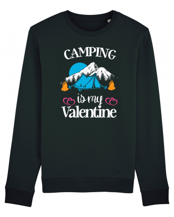 Camping Is My Valentine Black