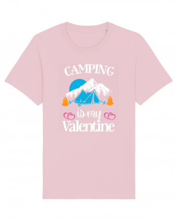 Camping Is My Valentine Cotton Pink