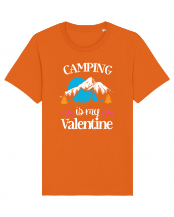 Camping Is My Valentine Bright Orange