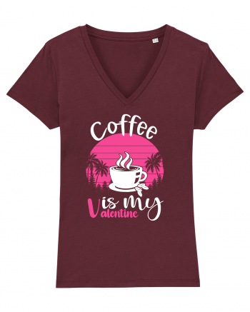 Coffee Is My Valentine Burgundy