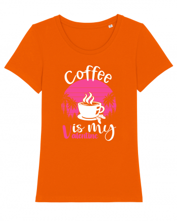 Coffee Is My Valentine Bright Orange