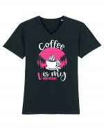 Coffee Is My Valentine Tricou mânecă scurtă guler V Bărbat Presenter