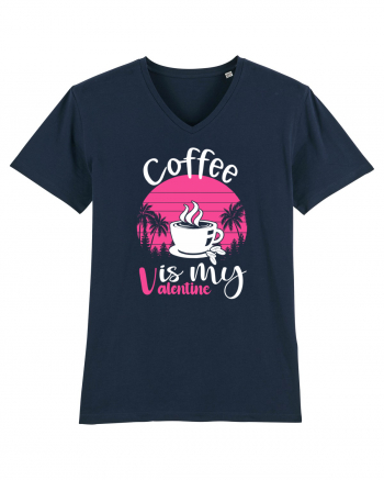 Coffee Is My Valentine French Navy