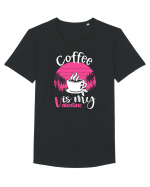 Coffee Is My Valentine Tricou mânecă scurtă guler larg Bărbat Skater