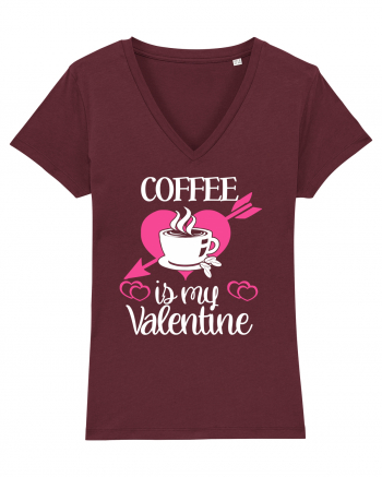 Coffee Is My Valentine Burgundy