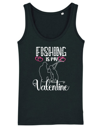Fishing Is My Valentine Black