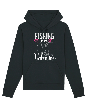Fishing Is My Valentine Black