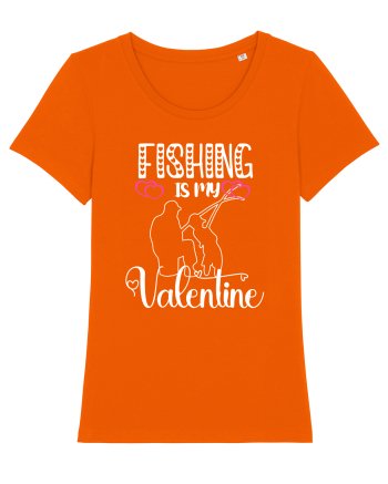Fishing Is My Valentine Bright Orange