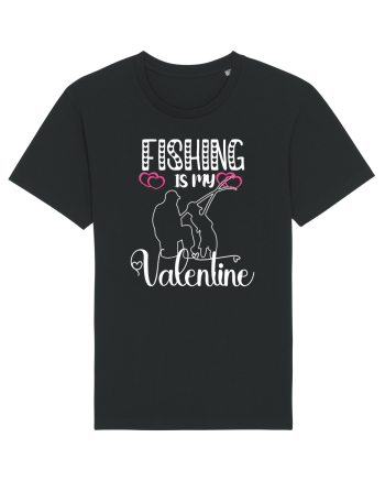 Fishing Is My Valentine Black