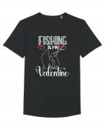 Fishing Is My Valentine Tricou mânecă scurtă guler larg Bărbat Skater