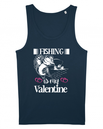 Fishing Is My Valentine Navy