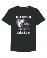 Fishing Is My Valentine Tricou mânecă scurtă guler larg Bărbat Skater