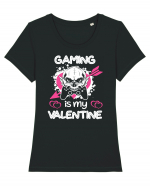 Gaming Is My Valentine Tricou mânecă scurtă guler larg fitted Damă Expresser