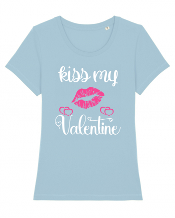 Kiss My Valentine Sky Blue