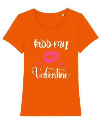Kiss My Valentine Bright Orange