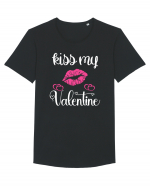 Kiss My Valentine Tricou mânecă scurtă guler larg Bărbat Skater