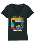 Labrador Is My Valentine Tricou mânecă scurtă guler V Damă Evoker