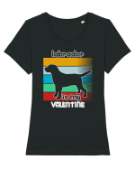 Labrador Is My Valentine Tricou mânecă scurtă guler larg fitted Damă Expresser