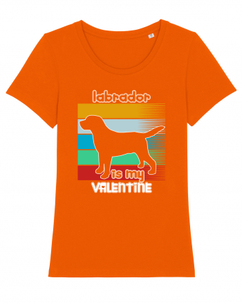 Labrador Is My Valentine Bright Orange