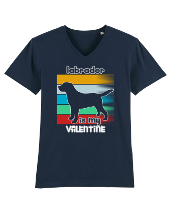 Labrador Is My Valentine French Navy