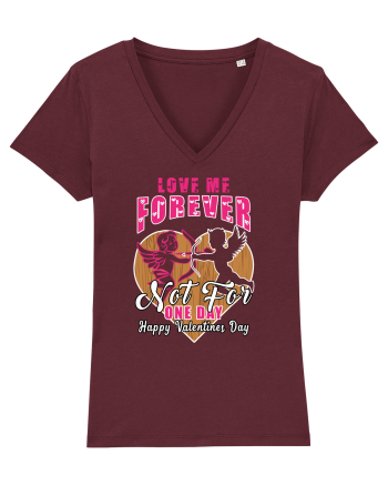 Love Me Forever Not For One Day / pentru cupluri Burgundy