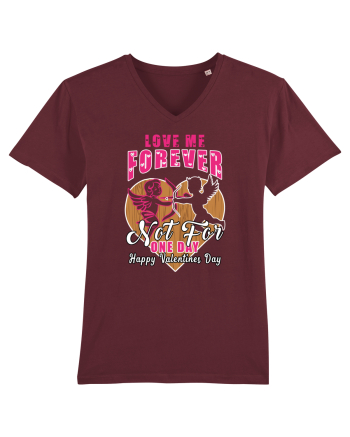 Love Me Forever Not For One Day / pentru cupluri Burgundy