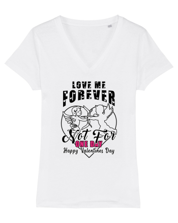 Love Me Forever Not For One Day / pentru cupluri White