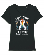 Love You Forever / pentru cupluri Tricou mânecă scurtă guler larg fitted Damă Expresser
