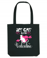 My Cat Is My Valentine Sacoșă textilă