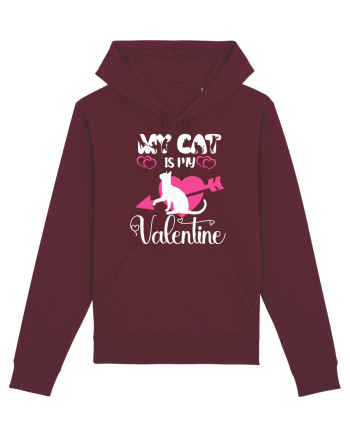 My Cat Is My Valentine Burgundy