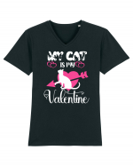 My Cat Is My Valentine Tricou mânecă scurtă guler V Bărbat Presenter
